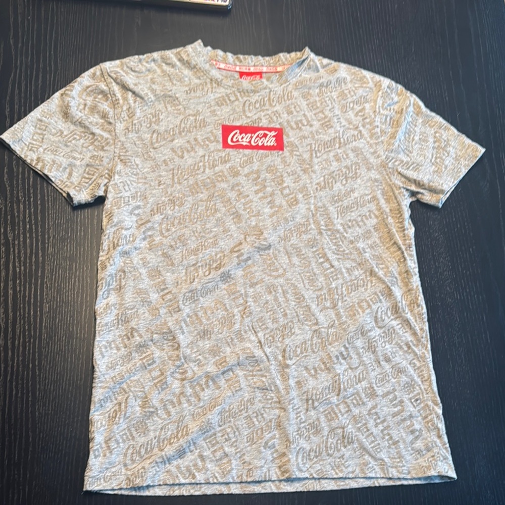 Coca-Cola Logo T-Shirt in Gray